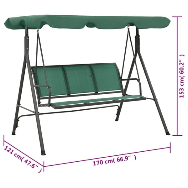 Hammock grön 170 cm textilen & stål