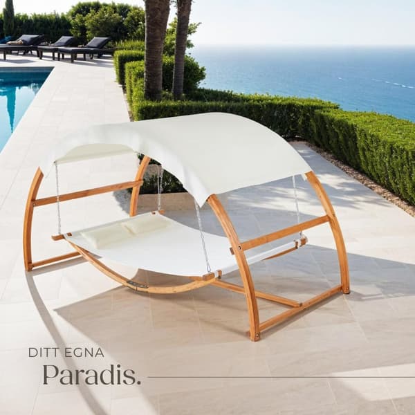 Hängmatta Locarno för 2 personer 328x160x171,5cm - teak