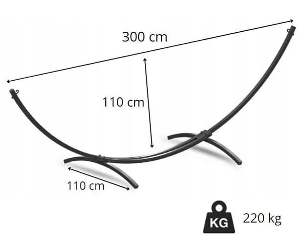 Ulkoperhehammock telineellä - Kestävä teräsrunko, 220 kg kantavuus, säänkestävä