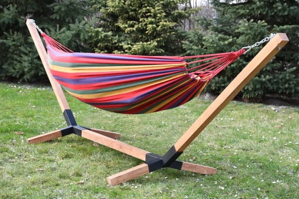 Viking Choice Dobbelt Hængekøje - 280g/m2 Bomuld, 220cm Længde, 160cm Bredde, Understøtter Op Til 200kg