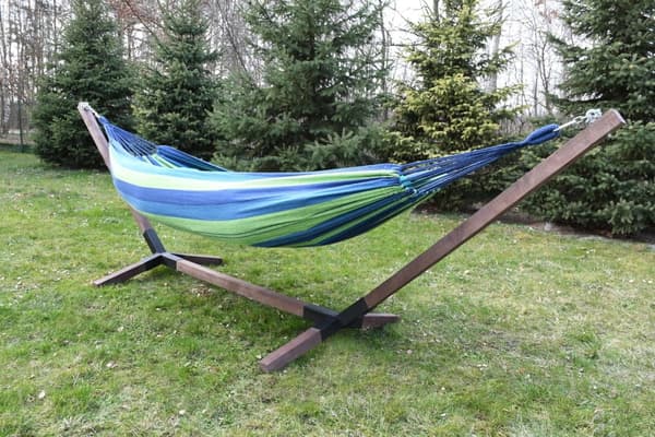 Viking Choice 2-personers bomuldshængekøje til udendørs eventyr, 220cm x 160cm, 200kg kapacitet