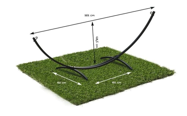 Viking Choice Kannettava riippumatelakehys 220x150cm riippumatolla - Kestävä, säänkestävä, helppo asennus retkeilijöille & seikkailijoille