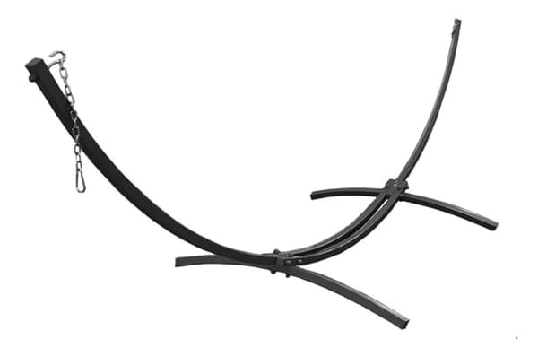 Viking Choice Robust Stål Hammockstativ med Rummelig Bomuldshængekøje, 220 kg Kapacitet, Nem Opsætning, Moderne Design til Haveentusiaster