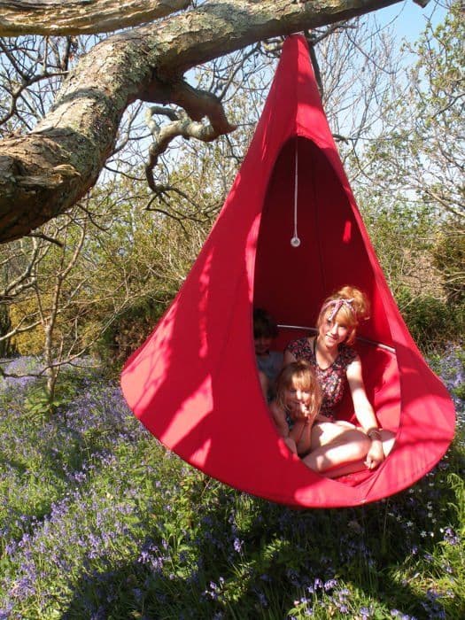 VIVERE CACOON ENKEL CHAISE SUSPENDUE - RÖD CHILI