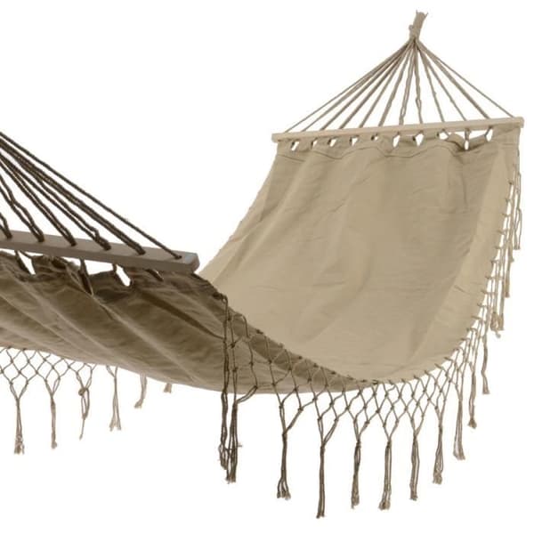Hamac Tahiti - EMINZA - Tyg av bomull och polyester - Avslutningar i rep och trä