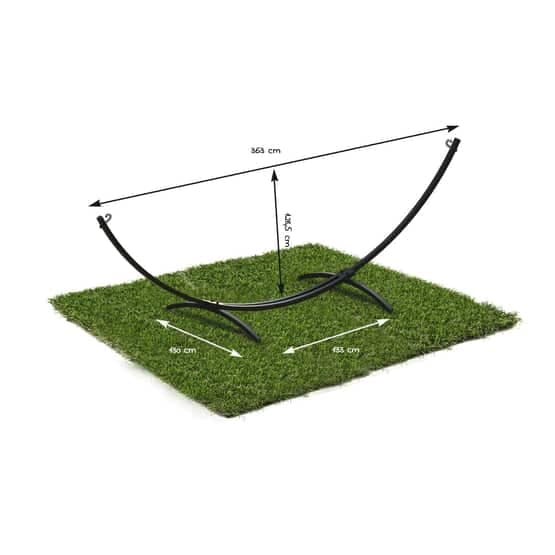 Hängmatta Ram Svart + Blågrön Hängmatta - 220X150 Cm - Max, 220 Kg
