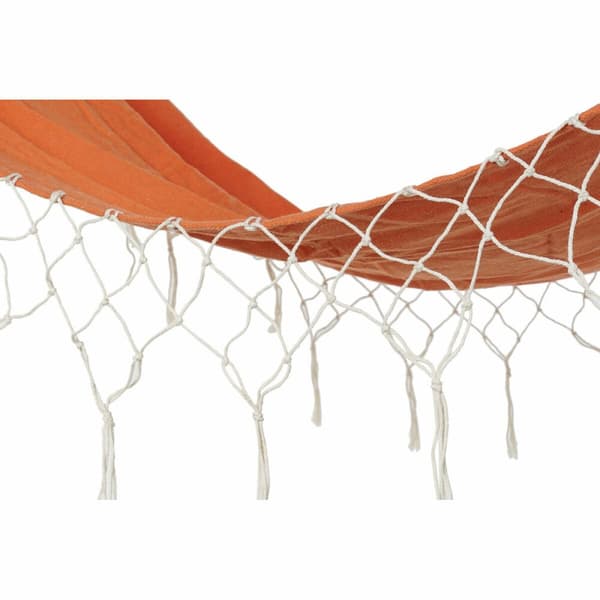 Riippumatto DKD Home Decor Oranssi Polyesteri Puuvilla Mäntypuu Hapsu (255 x 80 x 28 cm)