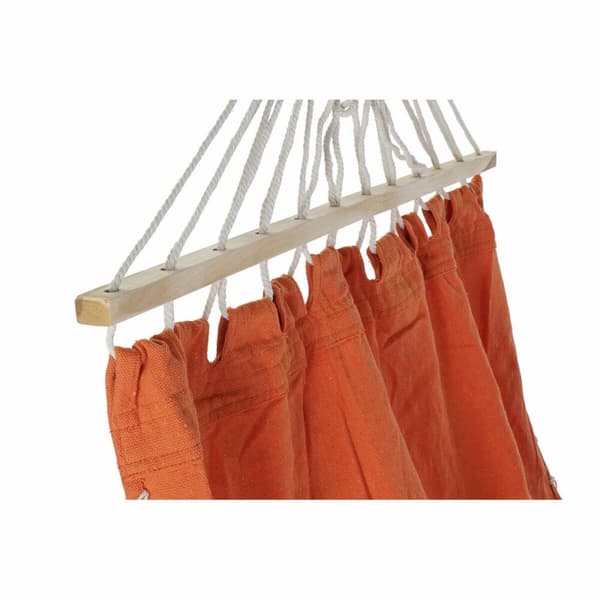 Riippumatto DKD Home Decor Oranssi Polyesteri Puuvilla Mäntypuu Hapsu (255 x 80 x 28 cm)
