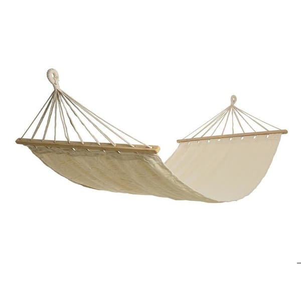 Naturlig hängmatta - EMINZA - Duk i bomull och polyester - Vit - 1 person - 200x100 cm