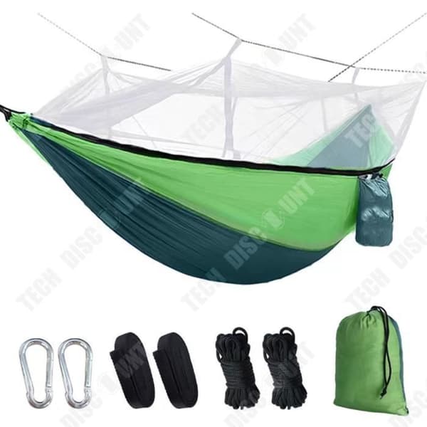 TD® Utomhus Myggnät Hängmatta Utrustning Grön Hammock 210T Nylon Camping Myggnät Utomhus Camping Tillbehör