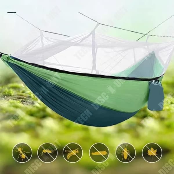 TD® Utomhus Myggnät Hängmatta Utrustning Grön Hammock 210T Nylon Camping Myggnät Utomhus Camping Tillbehör