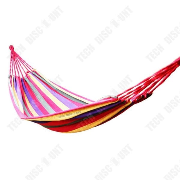 TD® Rainbow canvas utomhus lat hängmatta förtjockad dubbel swing hängmatta anti-rollover utomhus camping hängmatta