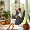 Pikkukuva 1 / 5: Ripusta tuoli-roikkuva keinu 2 tyynyt, boho-tyyli
