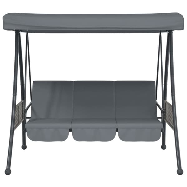 Hammock med justerbart tak mörkgrå stål