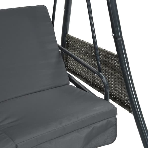Hammock med justerbart tak mörkgrå stål