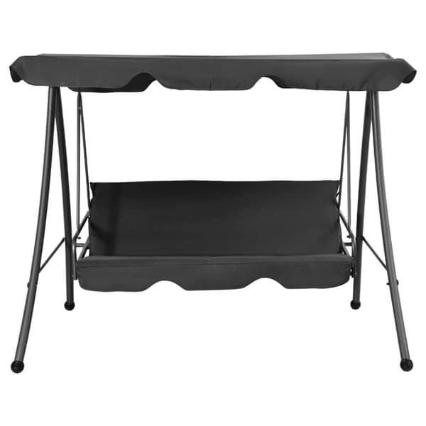 Hammock med tak antracit 192x118x175 cm stål
