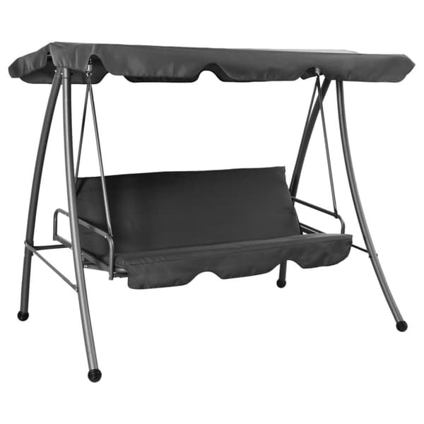 Hammock med tak antracit 192x118x175 cm stål