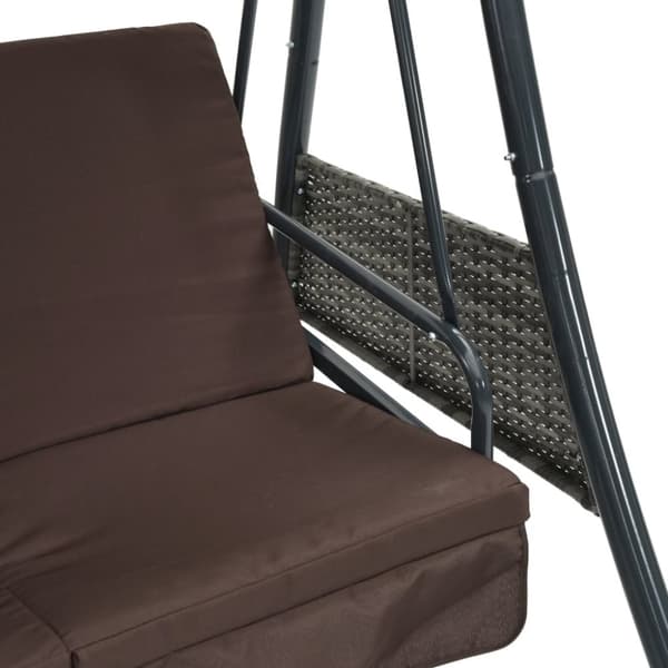 Hammock med justerbart tak brun stål