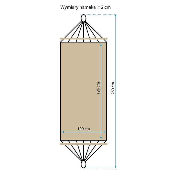 Hamakas Standard Royokamp 1 vietos 200x100 cm 1019055