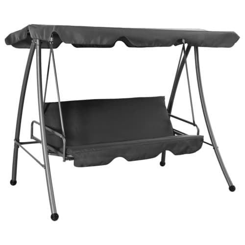 Hammock med tak antracit 192x118x175 cm stål