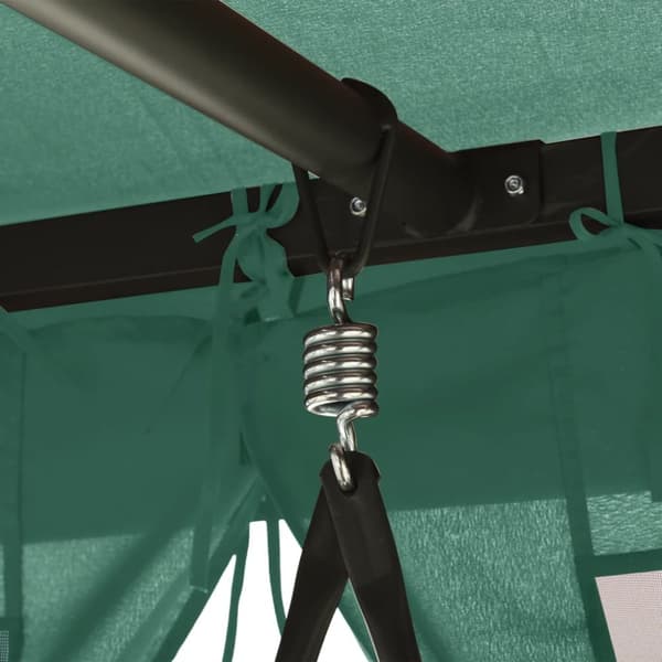 Paviljong med hammock grön tyg&stål