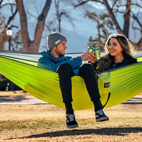ENO DOUBLENEST HAMMOCK Chartreuse/Grey, hängmatta dubbel