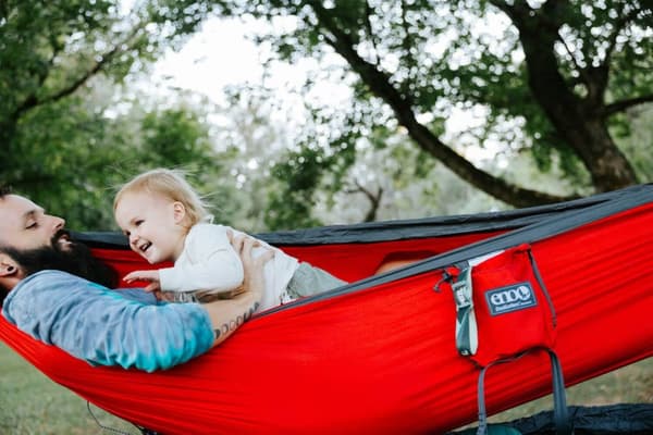ENO DOUBLENEST HAMMOCK Red/Charcoal, hängmatta dubbel