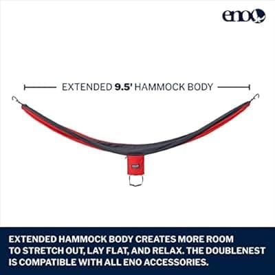 ENO DOUBLENEST HAMMOCK Red/Charcoal, hängmatta dubbel