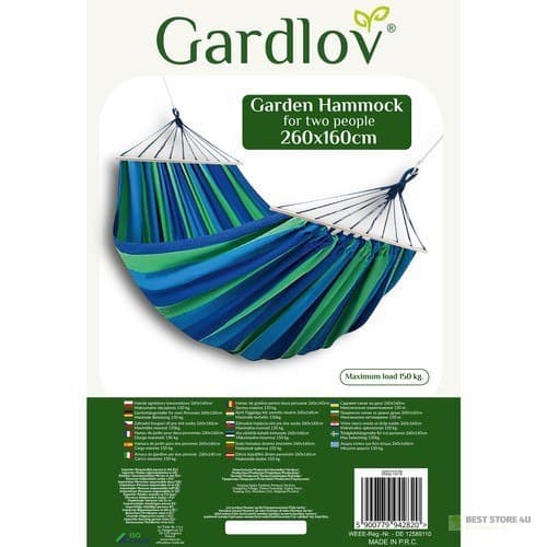 Tuplapuutarhariippumatto 260x160cm Gardlov 21078
