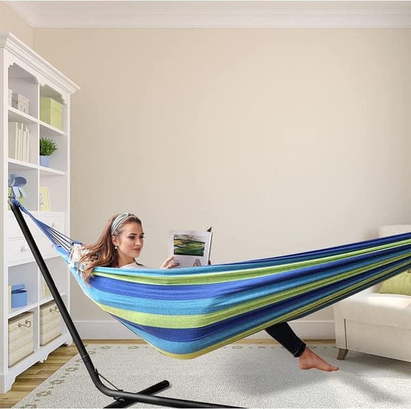 Lollanda Hängmatta 260x80cm – Portabel Hammock, Camping, Trädgård
