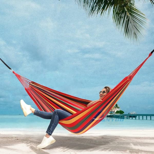 Lollanda Hängmatta 260x80cm – Portabel Hammock, Camping, Trädgård