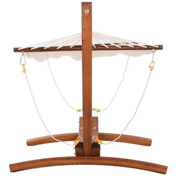 Rootz Wooden hængekøje - Udendørs hængekøje Stand - Holdbar fyrretræ - Vejrbestandig stabilitet - 325 cm x 118 cm x 120 cm