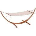 Miniatyrbillede 1 af 6: Rootz Wooden hængekøje - Udendørs hængekøje Stand - Holdbar fyrretræ - Vejrbestandig stabilitet - 325 cm x 118 cm x 120 cm