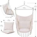 Miniatyrbild 9 av 9: Hängstol / Hammock med Fullset av Hårdvara – 100 x 130 cm med Kuddar och Sittdyna –  Upp till 180 kg