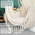 Miniatyrbild 2 av 9: Hängstol / Hammock med Fullset av Hårdvara – 100 x 130 cm med Kuddar och Sittdyna –  Upp till 180 kg