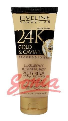 Eveline 24k Gold & Caviar Gold regenerating cream for hands and nails 100ml