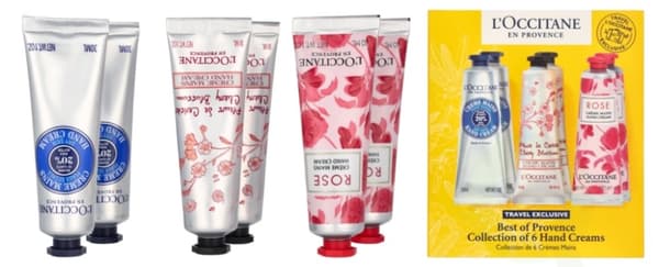 L'Occitane Best Of Provence Set 180 ml 2x Cherry Blossom Hand Cream 30ml/2x Rose Reines Hand Cream 30ml/2x Shea Butter Hand Cream 30ml