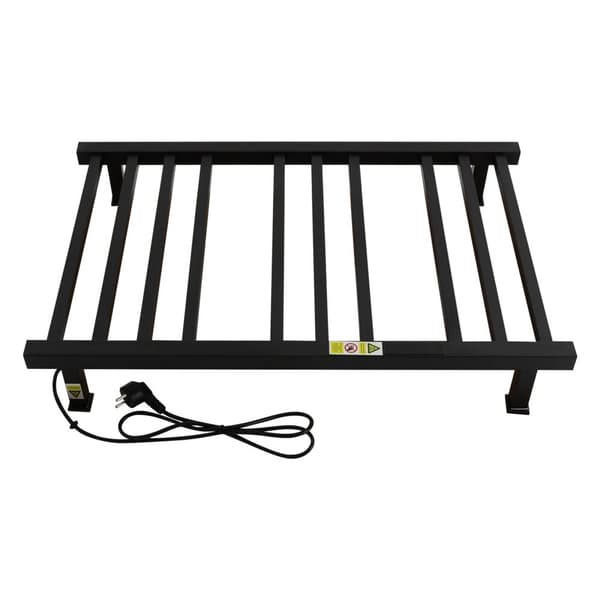 Elektrisk Handdukstork, 120W Effekt, 10 Stänger, Väggmonterad,EU, svart, 220V