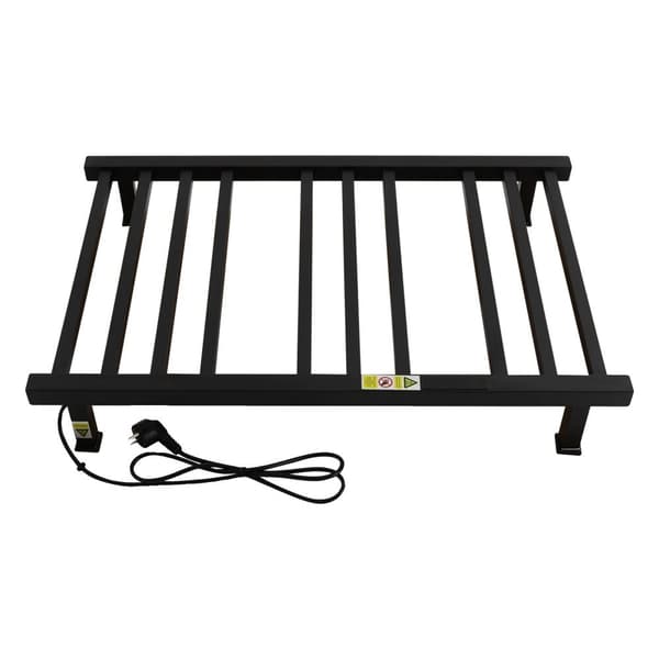 Elektrisk Handdukstork, 120W Effekt, 10 Stänger, Väggmonterad,EU, svart, 220V