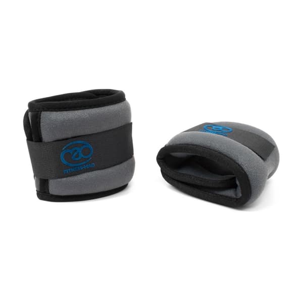 Fitness Mad Wrist And Ankle Weight (Pack Of 2) Grey/Black 1kg