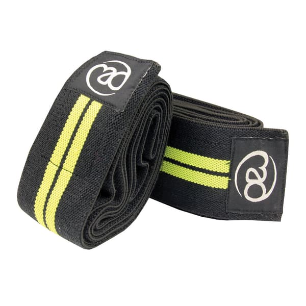 Fitness Mad Unisex Adult Knee Wrap Black/Yellow One Size