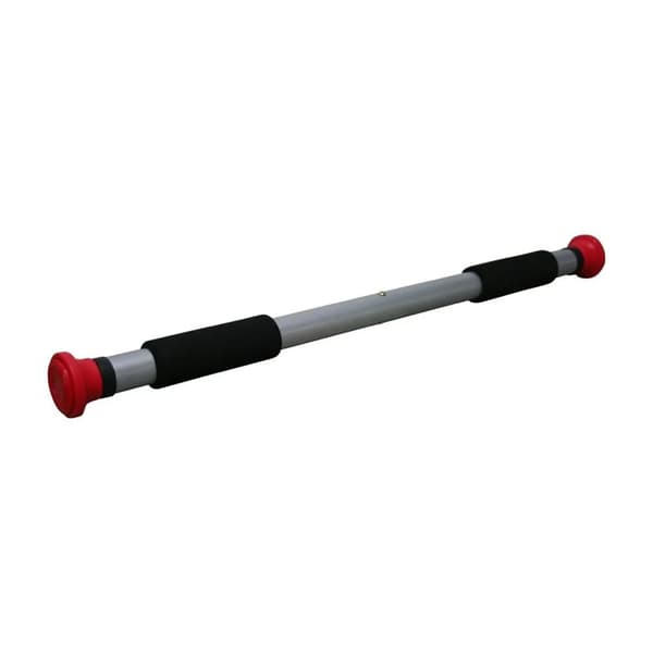 Fitness Mad Deluxe Doorway Gym Bar Silver/Black/Red One Size