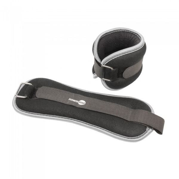 Fitness Mad Wrist And Ankle Weight (Pack Of 2) Black/Grey 4kg
