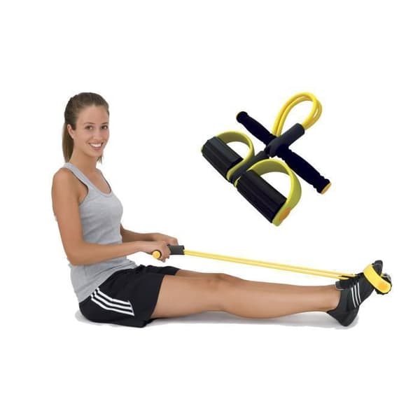 JOCCA elastisk roddmaskin - Fitness - Blandat - Svart och gult - Fysisk träning - Vanlig