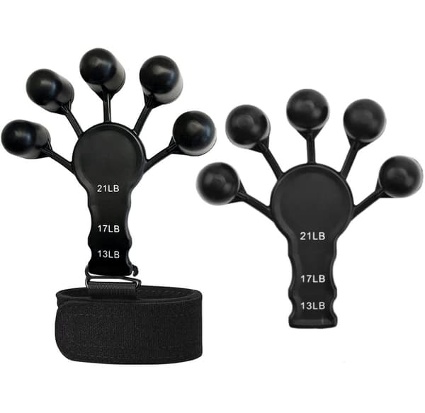 5 Fingre Strengthener 2 Stk Sort
