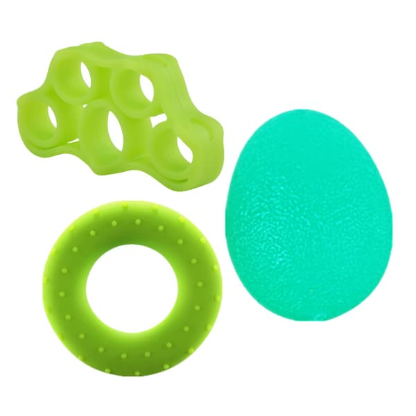 INF Finger Gripper Resistance Bands Silikone Hand Exerciser Grip Ring Grip Ball 12-pack