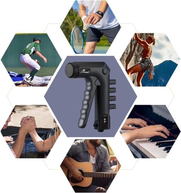 INF Hand Grip Strengthener Finger Grip Strengthener med mekanisk disk