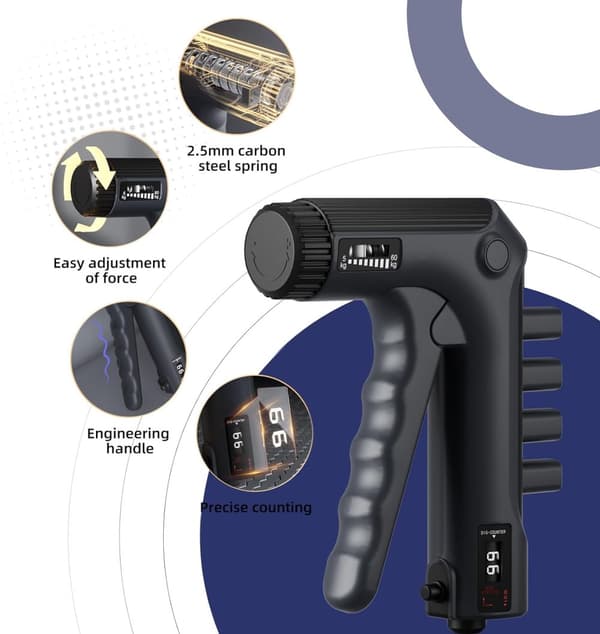 INF Hand Grip Strengthener Finger Grip Strengthener med mekanisk disk