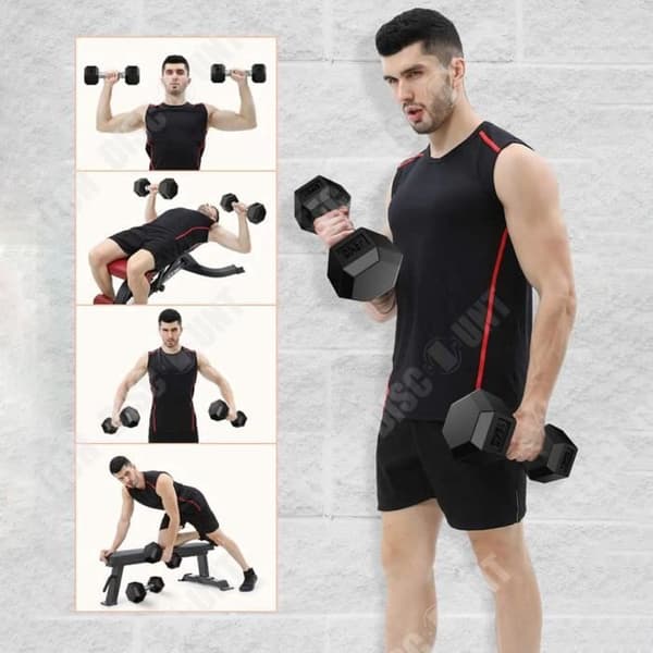 TD® 2*2,5 kg Hex Hantel Armträning för män för män Hemträningsutrustning
