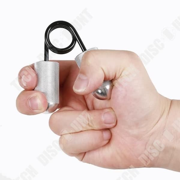 TD® Fitness Accessories - Bodybuilding,Professionell Finger Strength Hand Gripper Metall Finger Gripper Strength Trainer Portable Fitness Silver